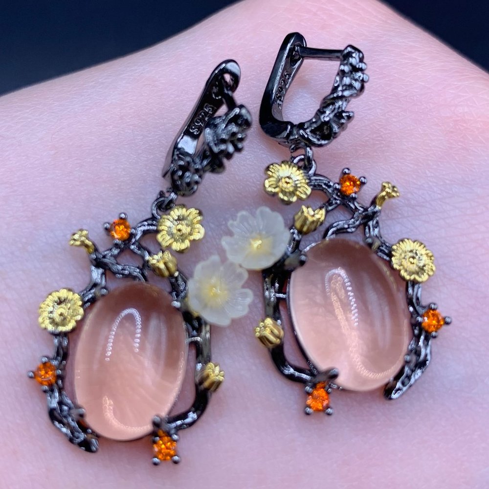 Black Rhodium plated earrings